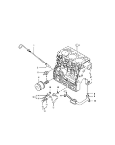 Yanmar Engine - Lubrication Oil System Diagram and Parts List for 467 4X4-1H013H-1H294H-37BKD010 Cub Cadet Lawn Tractor Accessories